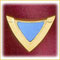 14k gold turquoise slide