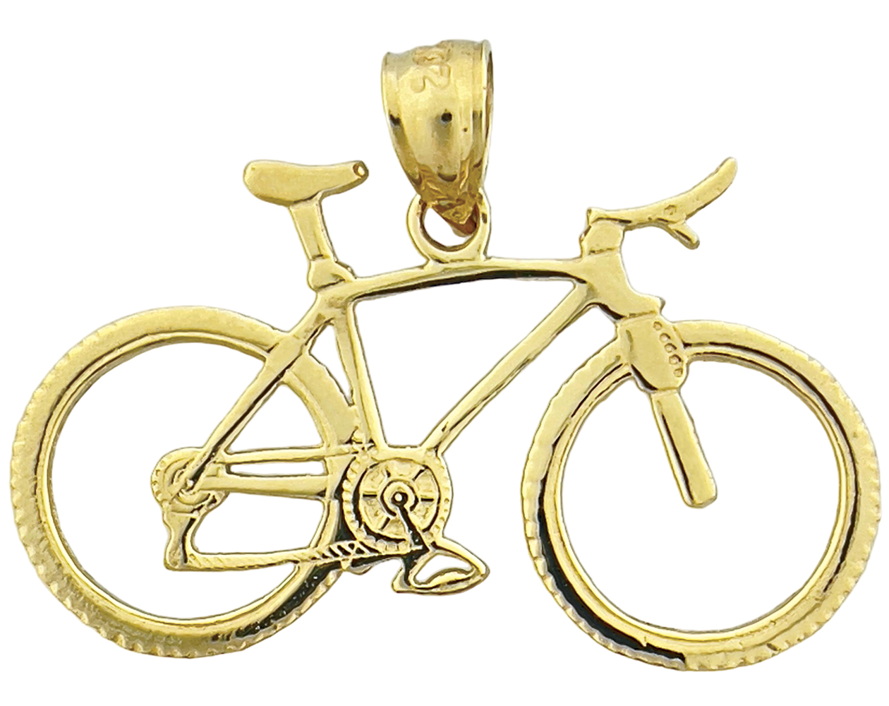 K Gold Bicycle Pendant