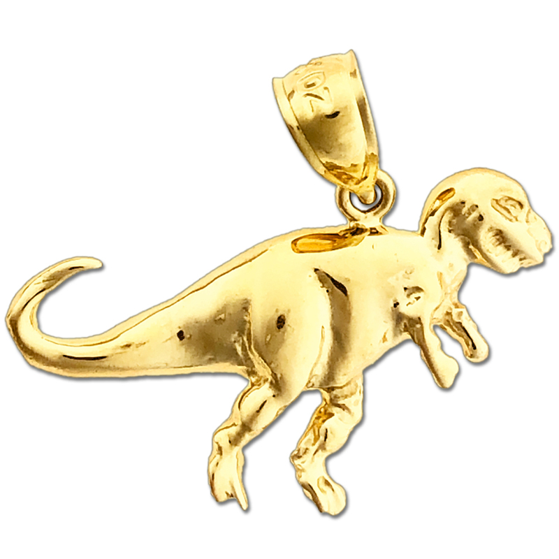 gold t rex head