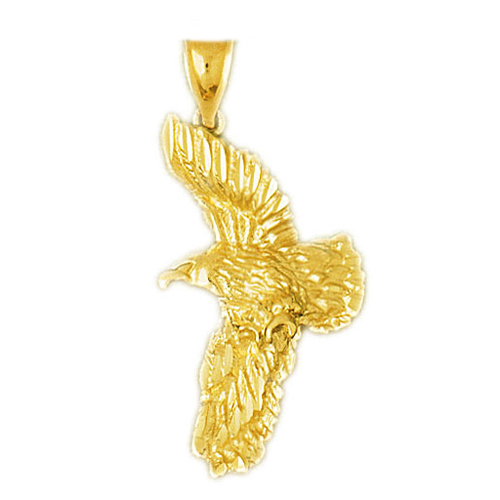 K Gold Soaring Eagle Pendant