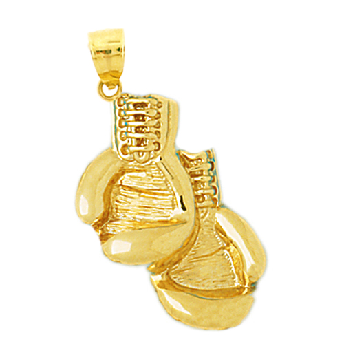 14Kt Gold Boxing Gloves Pendant