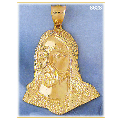 K Gold Jesus Christ Face Pendant