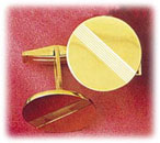 14K Gold Round Men's Cufflinks