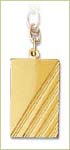14Kt Gold Rectangular Keychain