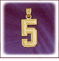 14Kt Gold Number Pendant