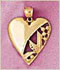 14k gold design heart charm