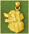 14k gold dog charm