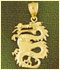14k gold dragon charm