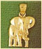 14k gold elephant charm