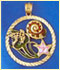14k gold enamel sealife charm