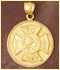 14k gold fire fighting charm