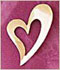 14k gold floating heart charm