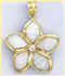 14k gold diamond flower cahrm
