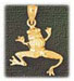 14k gold frog charm