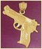 14k gold gun charm