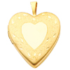 14k gold heart locket charm