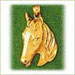14k gold horse head charm