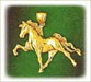 14k gold horse charm