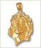 14k gold jesus face jewelry