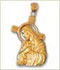 14k gold jesus charm