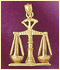 14k gold judicial law charm