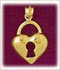 14k gold lock jewelry