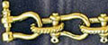 14k gold men's shackle bracelet