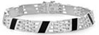 14k gold men's onyx bracelet
