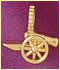 14k gold military charm