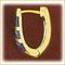 14k gold opal huggie earrings