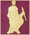 14k gold police charm