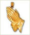 14k gold praying hand charm
