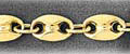 14k gold puffed mariner bracelet