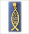 14k gold religious fish chcarm