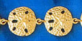14k gold sand dollar bracelet