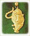 14k gold tiger charm