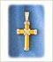14k two tone cross charm