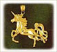 14k gold unicorn charm