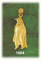 14K Gold Ornate Penguin Charm