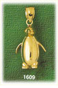 14K Gold Polished Baby Penguin Charm