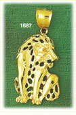 14K Gold Ornate Lion Charm
