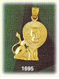 14K Gold Animated Lion Charm