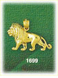 14K Gold Marauding Lion Charm
