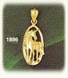14K Gold Unicorn Medallion