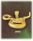 14K Gold Coiled Snake Charm
