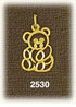 14K Gold Teddy Bear Koala Charm