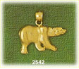14K Gold Black Bear Charm