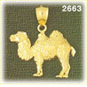 14K Gold Bactrian Camel Charm