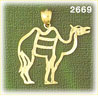 14K Gold Outlined Camel Charm