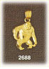 14K Gold Ape Charm